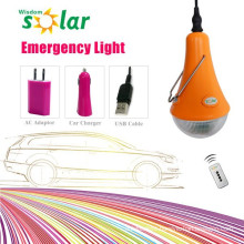 Rechargeable led emergency bulb light with built-in battery